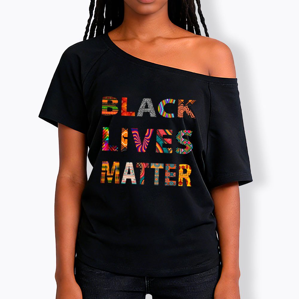 Black Lives Matter Diversity Off Shoulder T-shirt