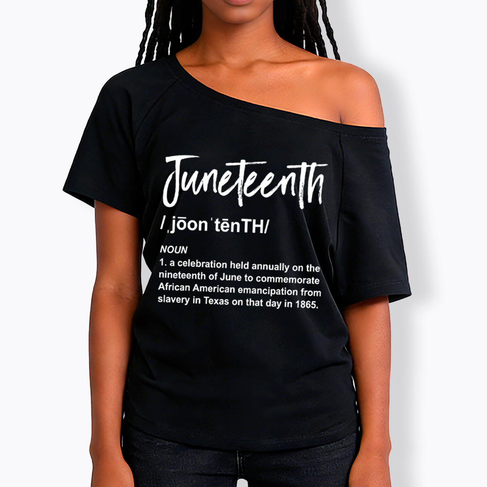 Black History Juneteenth 1865 Off Shoulder T-shirt