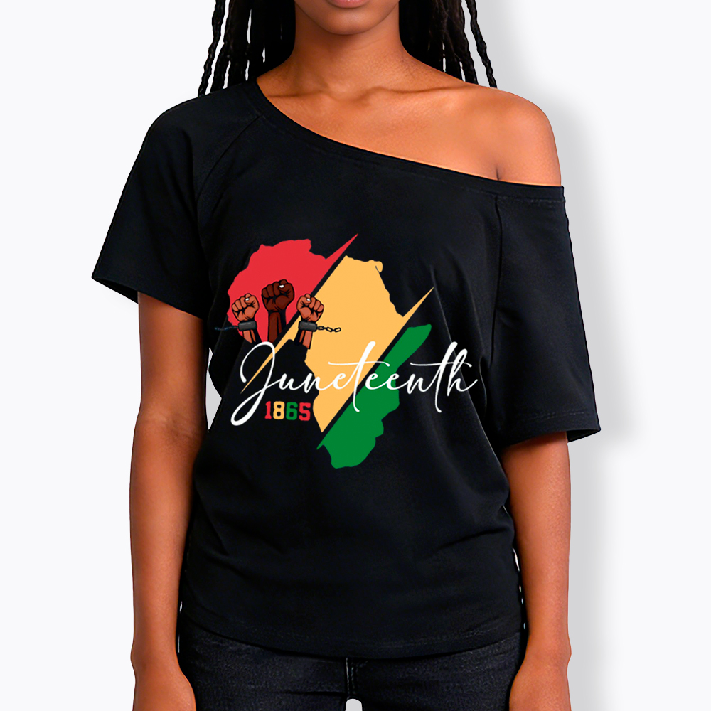 Black Culture Juneteenth Off Shoulder T-shirt
