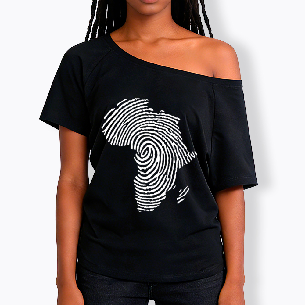 Black History African Off Shoulder T-shirt