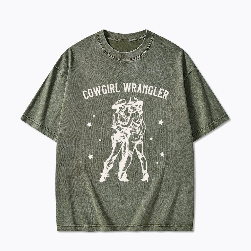 Gay Cowgirl Washed T-Shirt