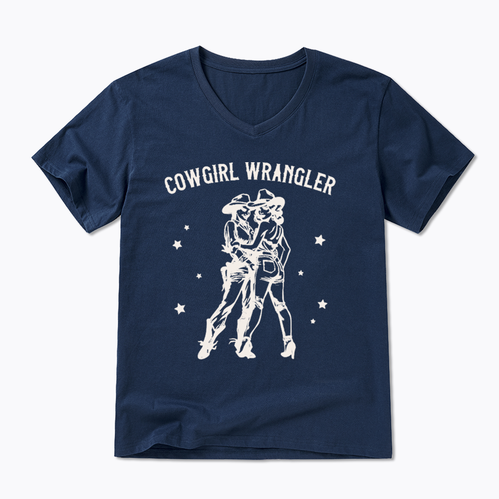 Gay Cowgirl V-Neck Classic T-Shirt