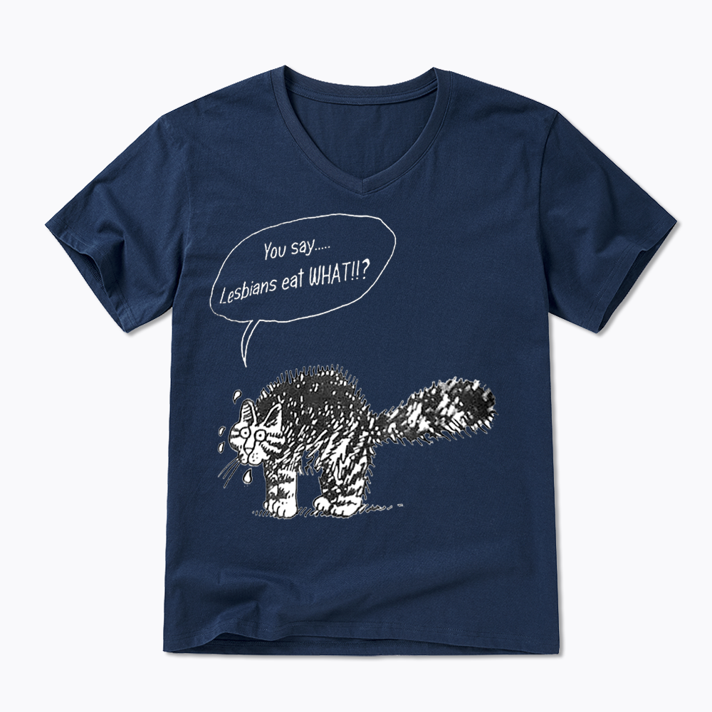 Cartoon Cat V-Neck Classic T-Shirt