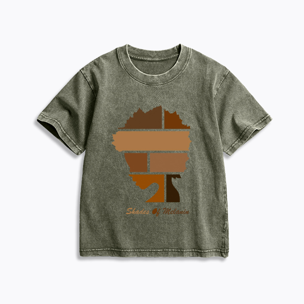Shades Of Melanin Kids Washed T-Shirt