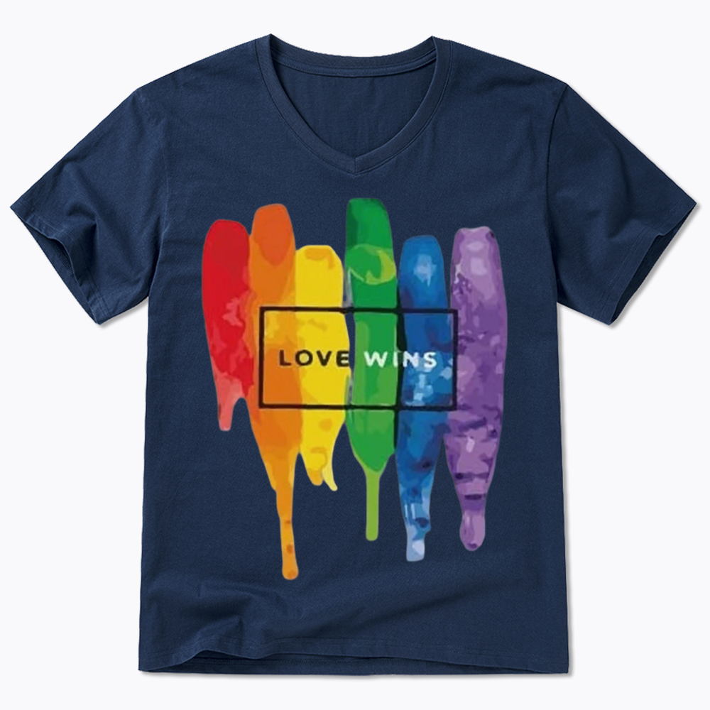 Love Wins V-Neck Classic T-Shirt