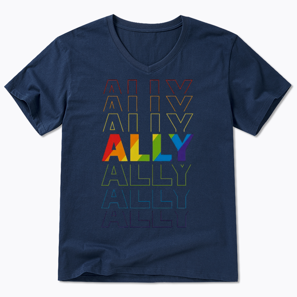 Pride Gift For Ally V-Neck Classic T-Shirt