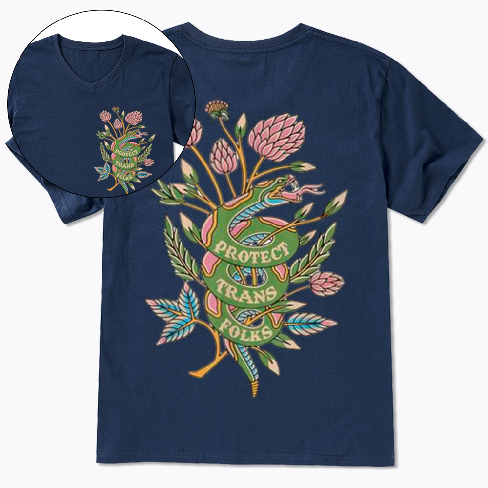 Protect Trans Folks V-Neck Classic T-Shirt