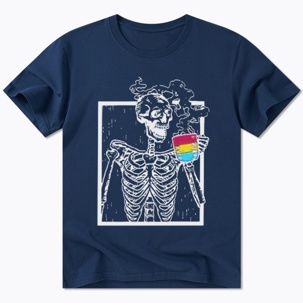 Pansexual Skeleton Drinking Coffee Classic T-Shirt
