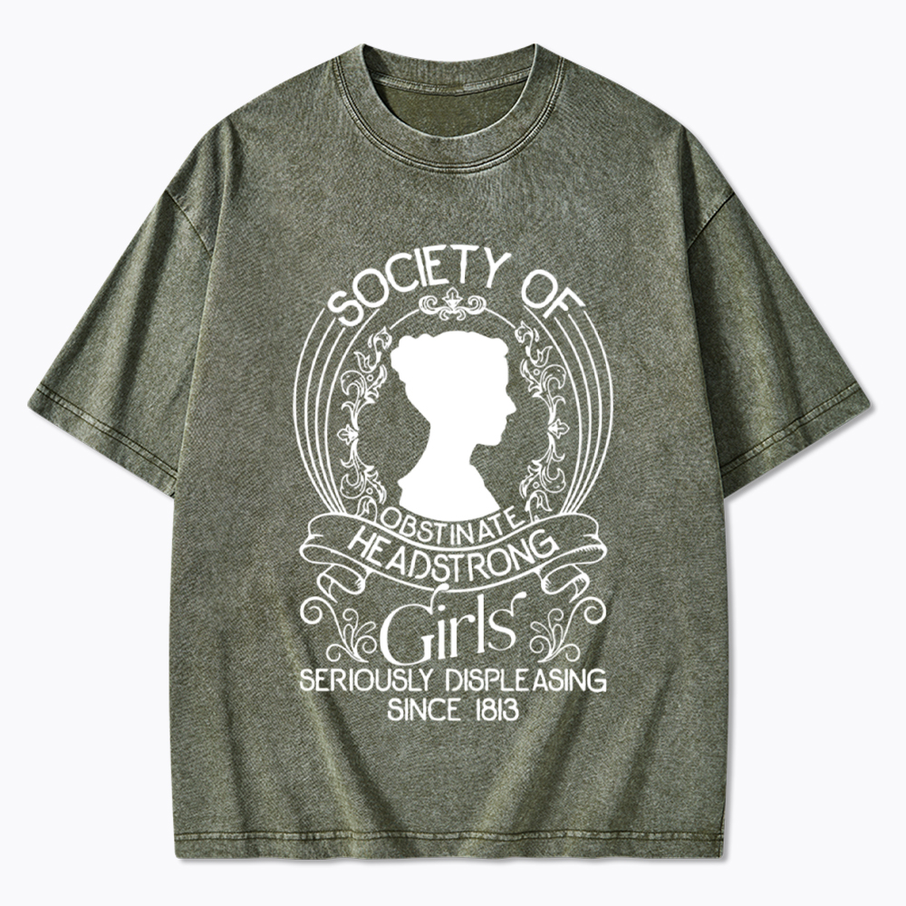 Society Of Obstinate Headstrong Girls Washed T-Shirt