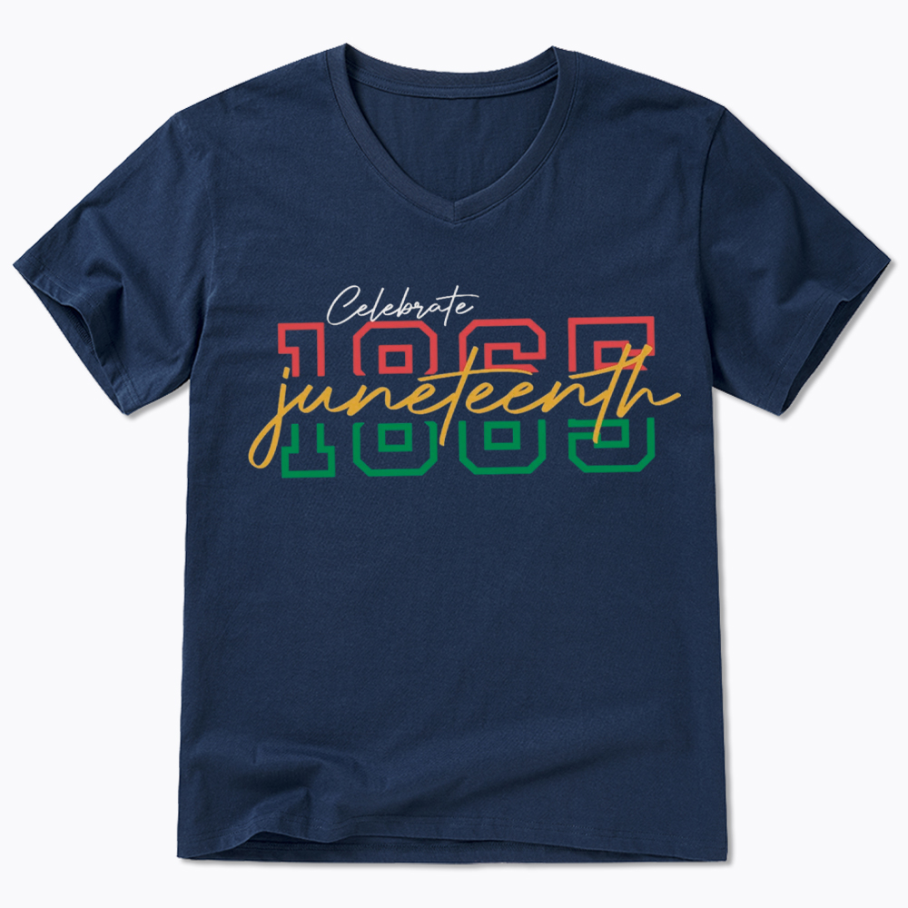 Celebrate 1865 Juneteenth V-Neck Classic T-Shirt