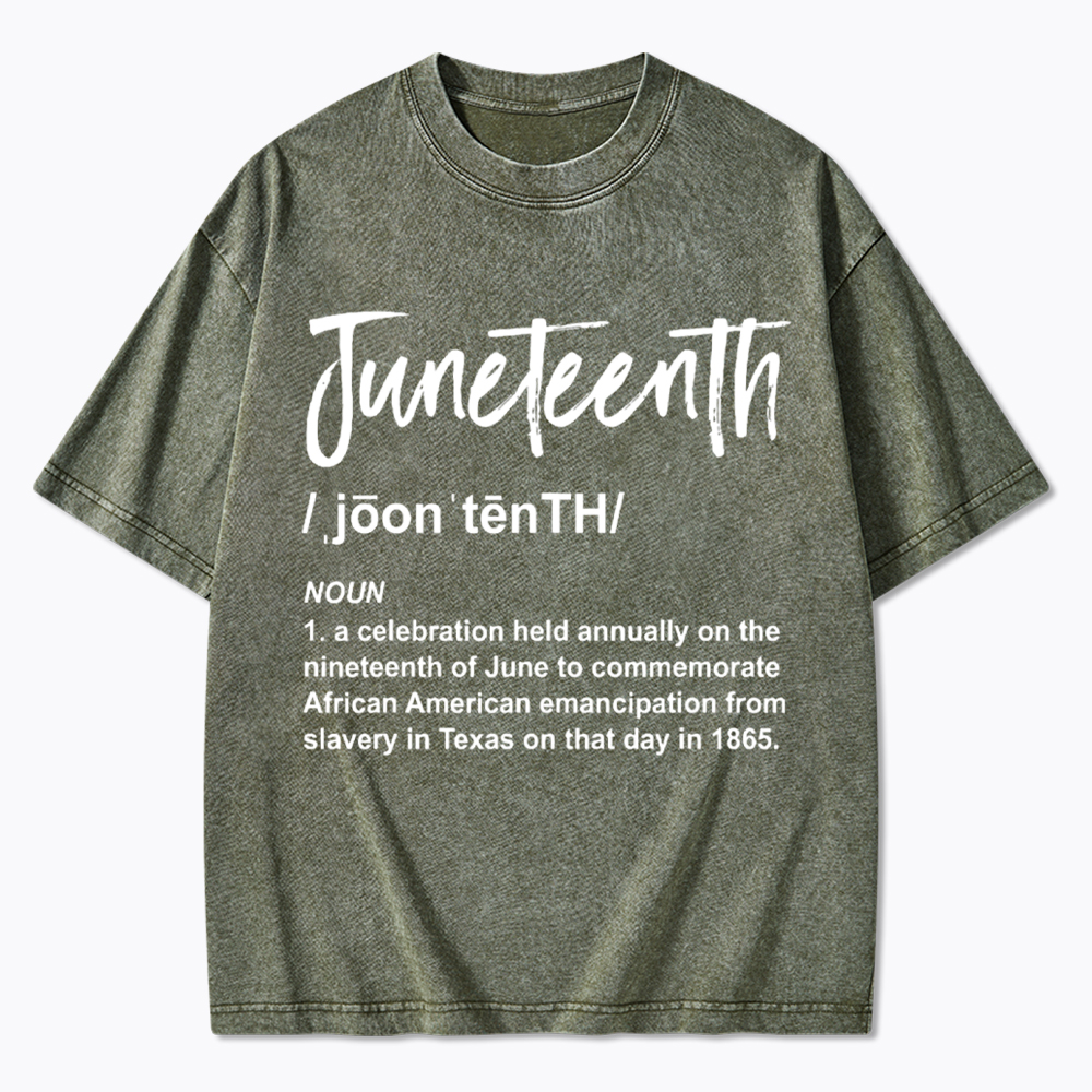 Black History Juneteenth 1865 Washed T-Shirt