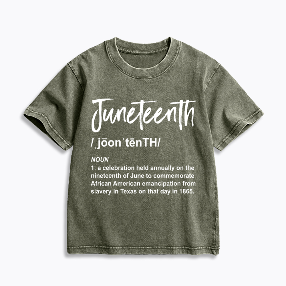 Black History Juneteenth 1865 Kids Washed T-Shirt