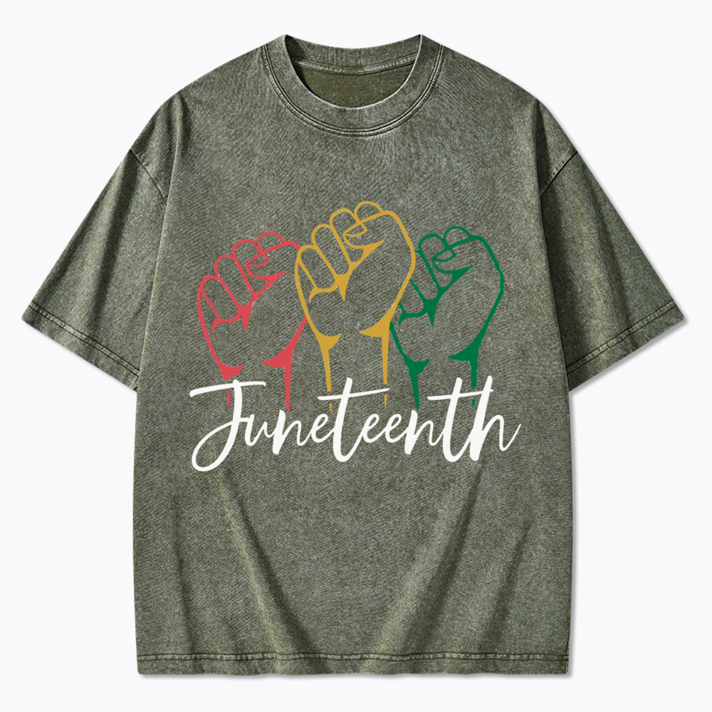 Juneteenth Black History Washed T-Shirt