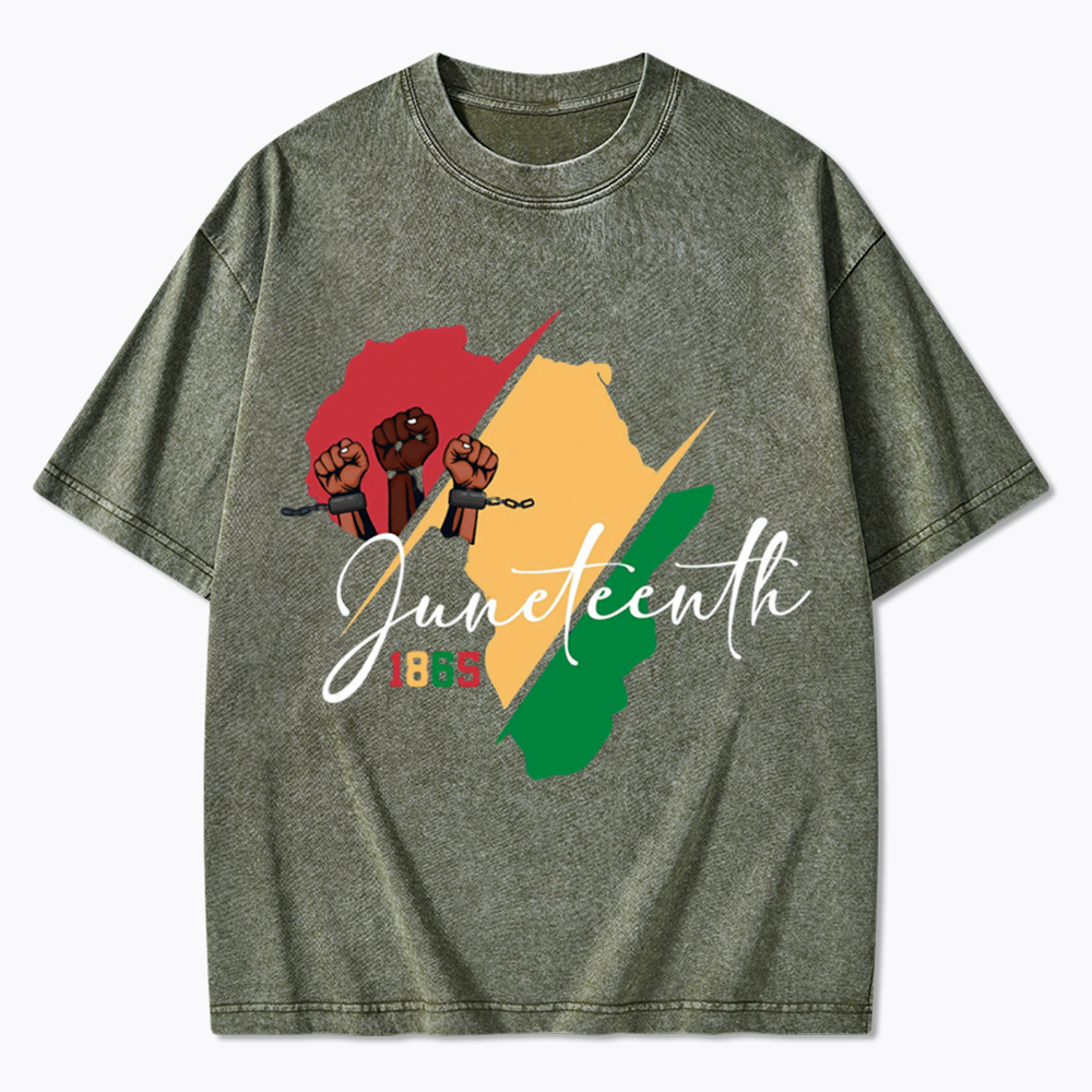 Black Culture Juneteenth Washed T-Shirt