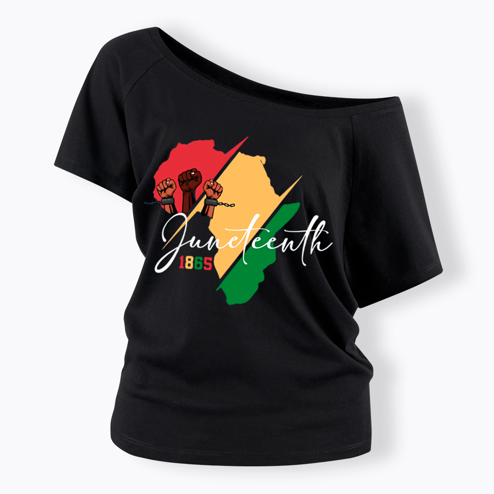 Black Culture Juneteenth Off Shoulder T-shirt
