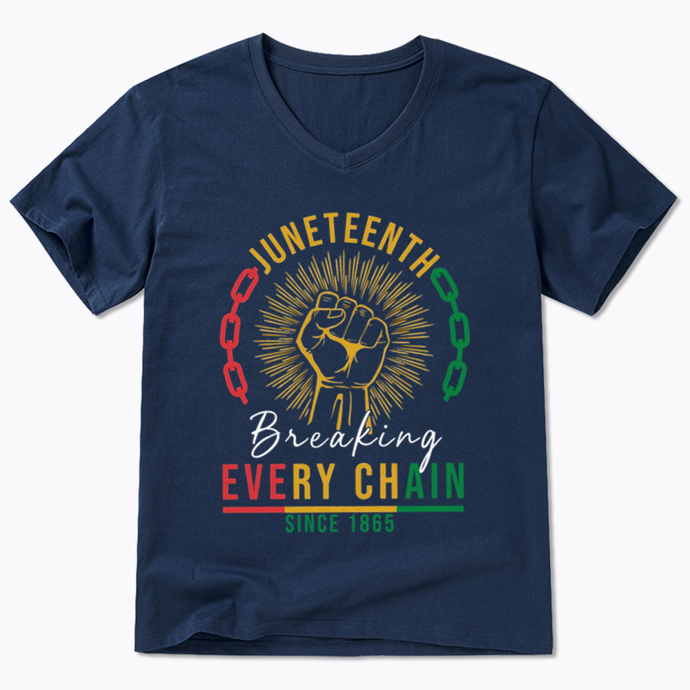 Breaking Every Chain Juneteenth V-Neck Classic T-Shirt