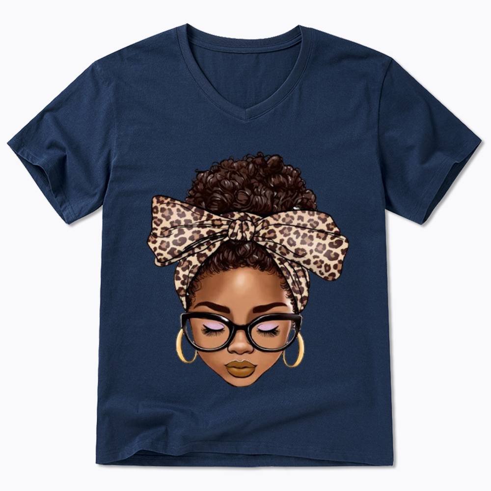 Black Woman Juneteenth V-Neck Classic T-Shirt
