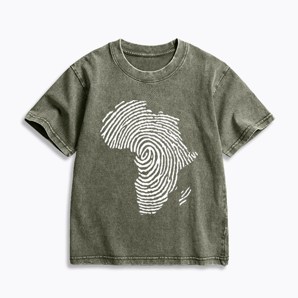Black History African Kids Washed T-Shirt