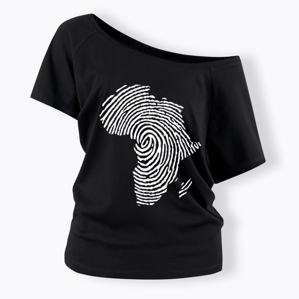 Black History African Off Shoulder T-shirt