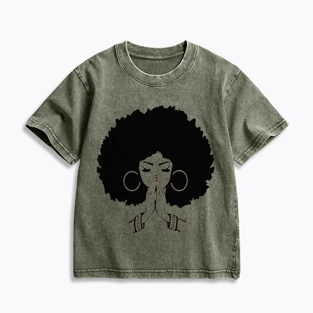 Black Girl Magic Kids Washed T-Shirt