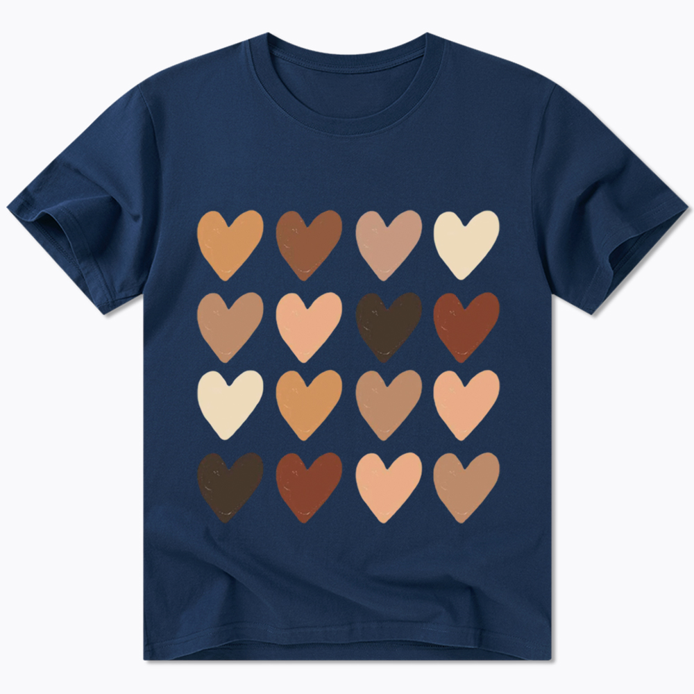 Skin Tone Hearts Racial Equality Classic T-Shirt