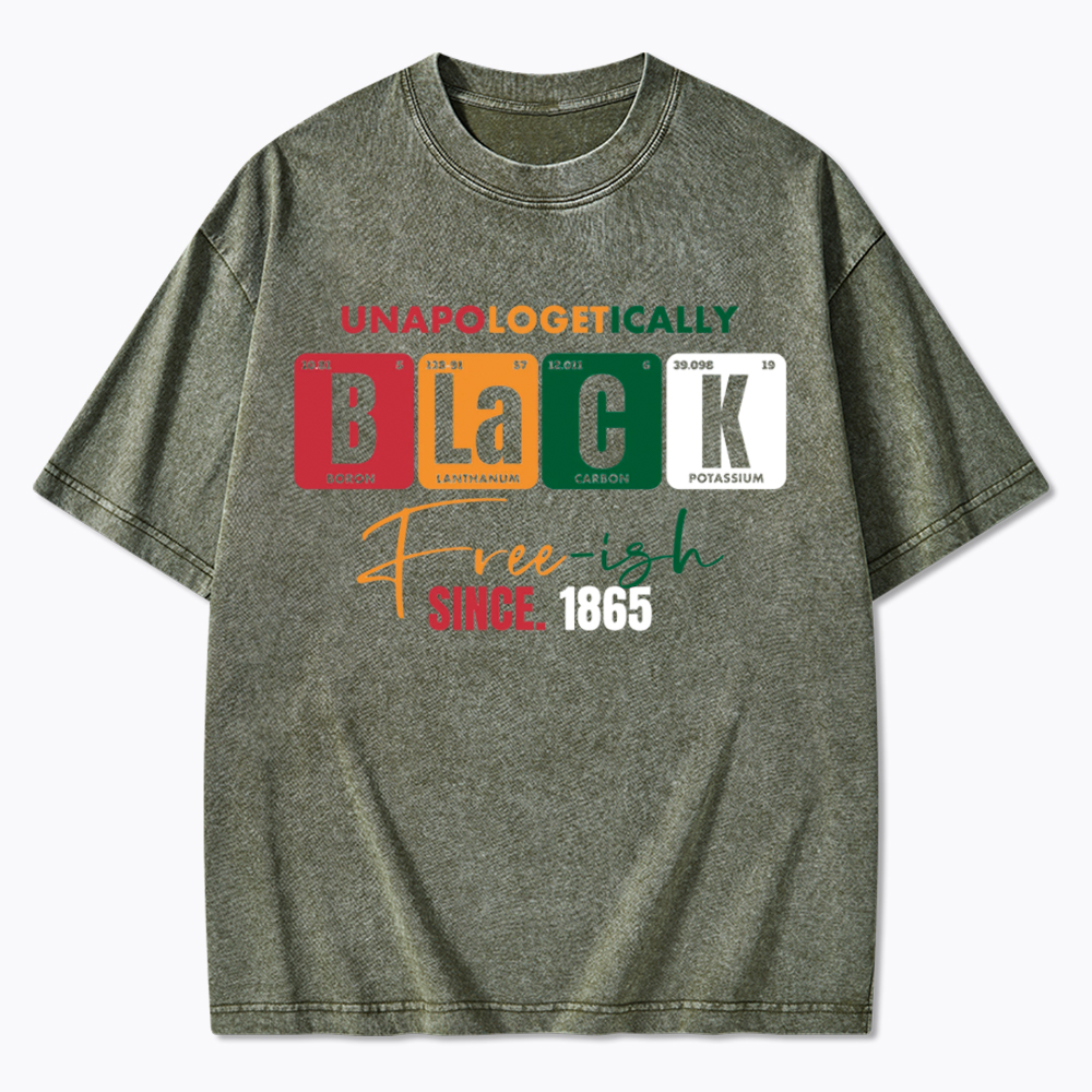 Unapologetically Black Free‑ish Since 1865 Washed T-Shirt
