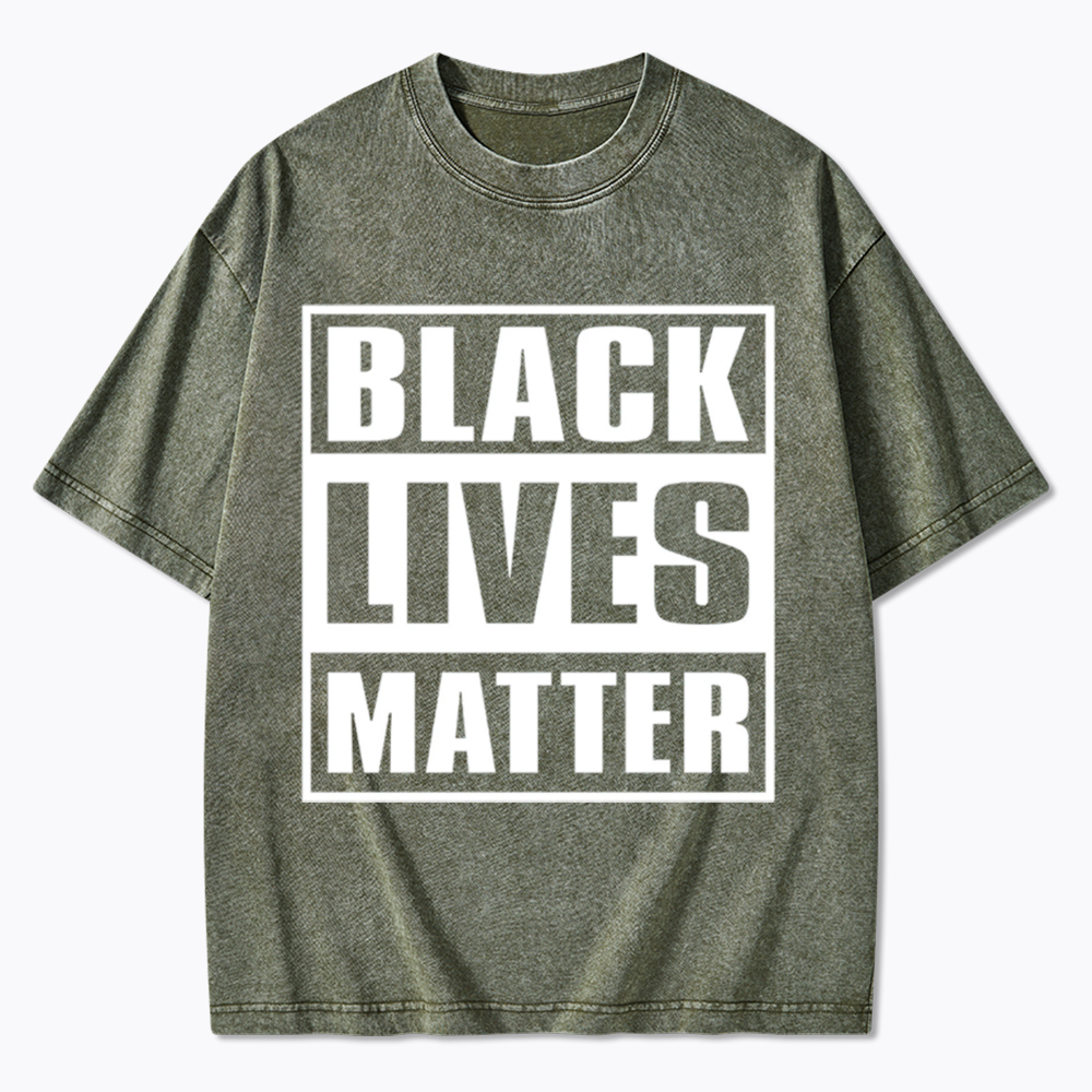 Black Lives Matter Equality Rights Washed T-Shirt