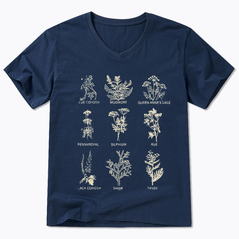 My Body My Choice Abortion Plant Herbs V-Neck Classic T-Shirt