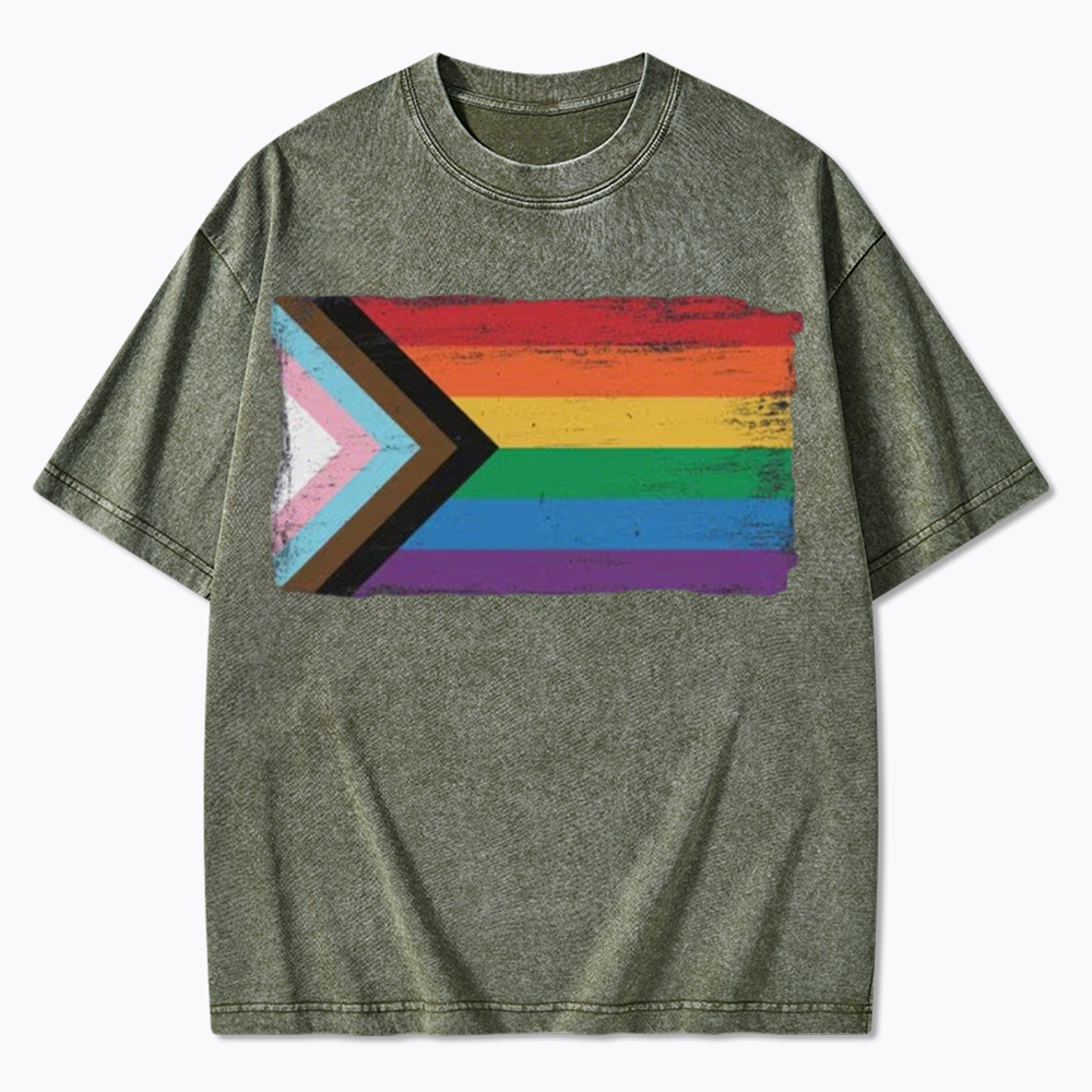 Progress Pride Flag Washed T-Shirt