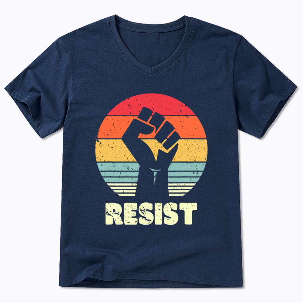 Resist Fist V-Neck Classic T-Shirt