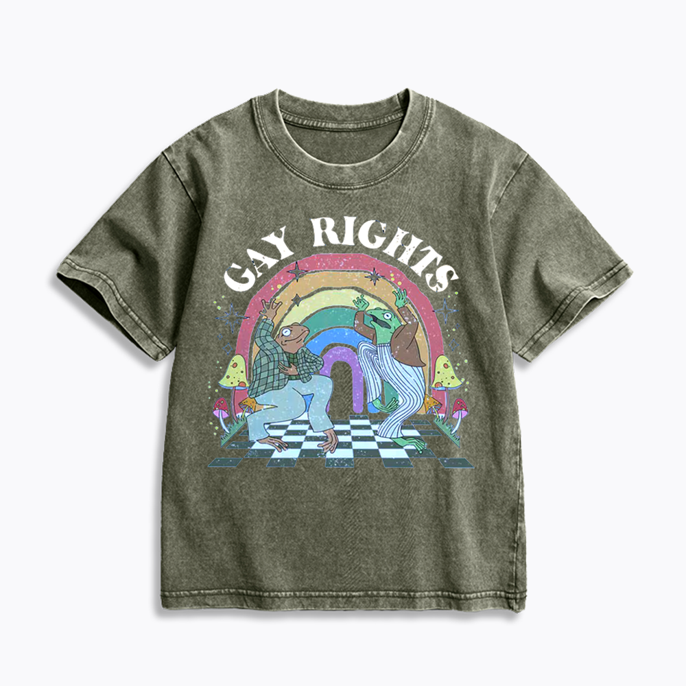 Pride Flag Kids Washed T-Shirt 