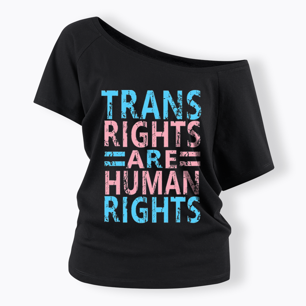 Human Rights Off Shoulder T-shirt