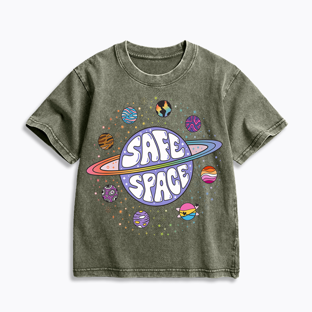 Safe Space Kids Washed T-Shirt 
