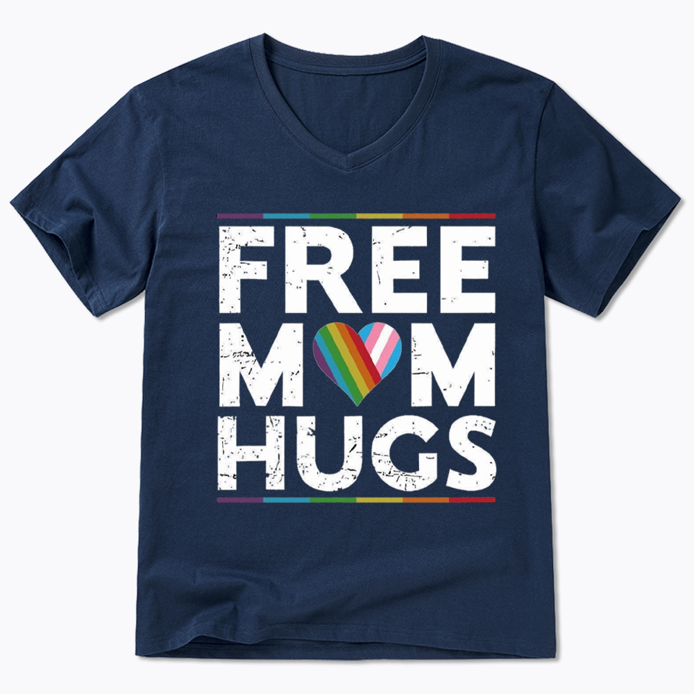 Free Mom Hugs V-Neck Classic T-Shirt