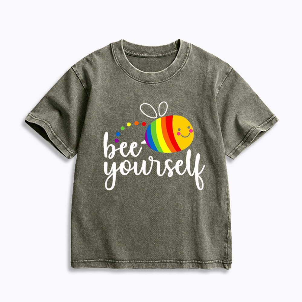 Bee Yourself Kids Washed T-Shirt 