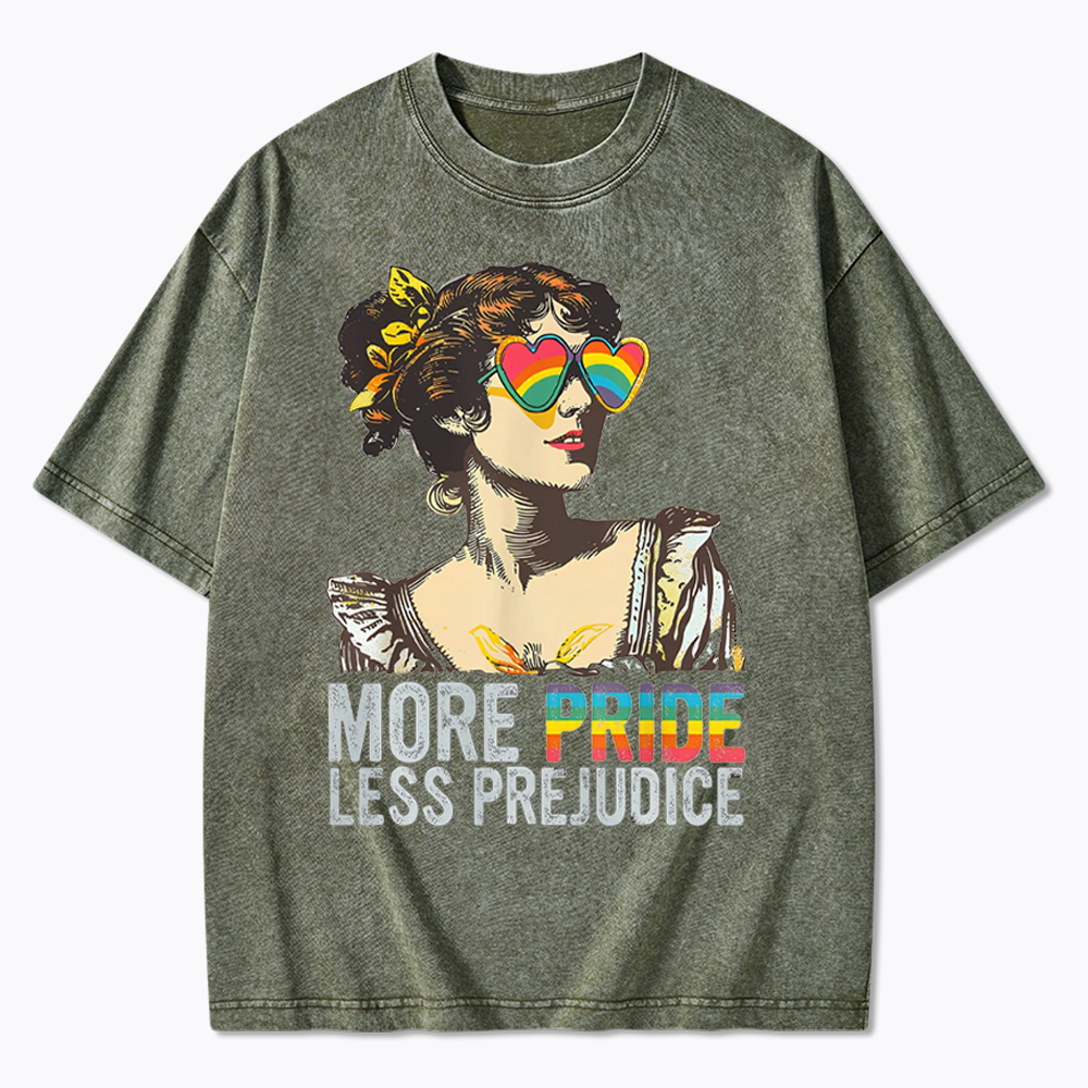 More Pride Less Prejudice Washed T-Shirt