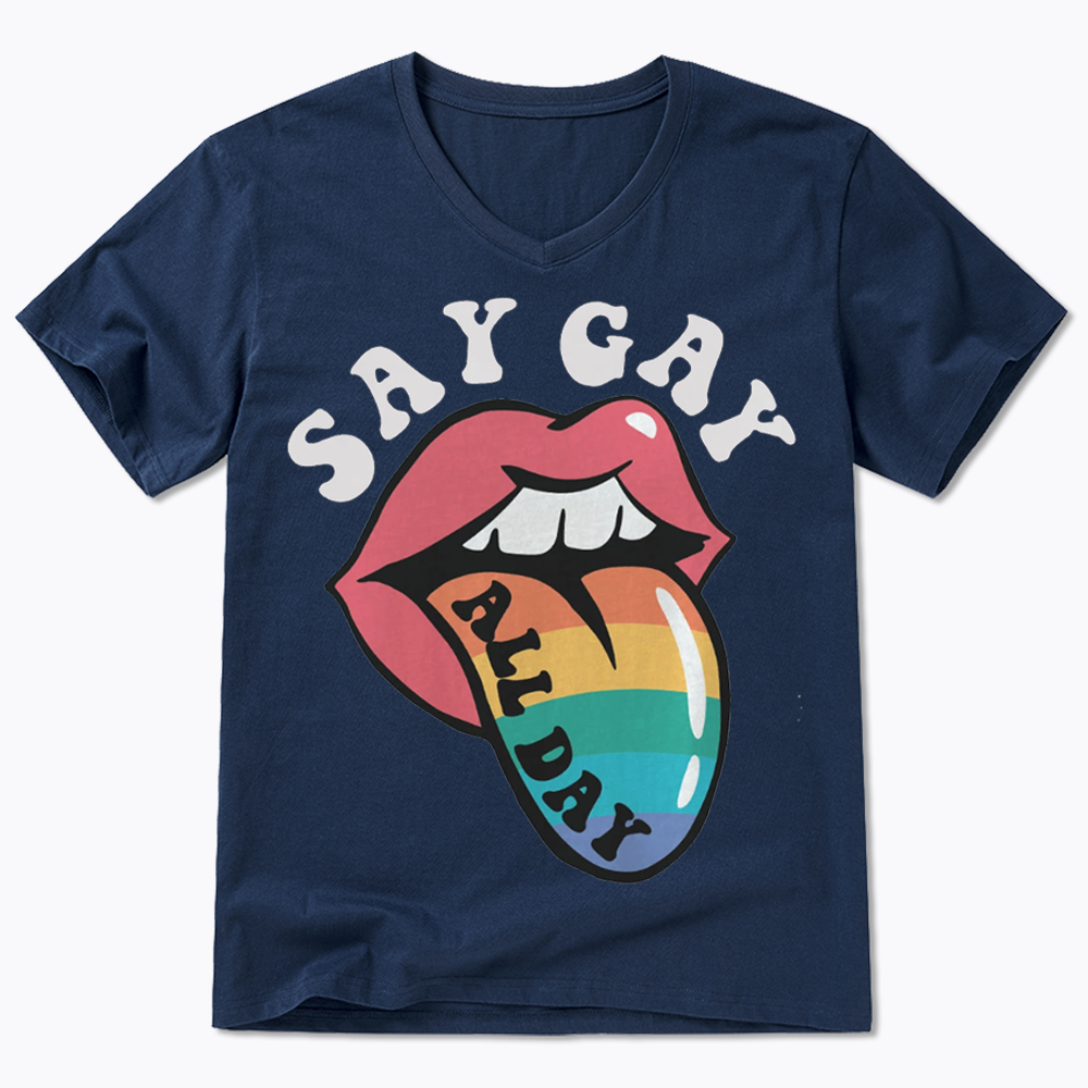 Cute Pride V-Neck Classic T-Shirt