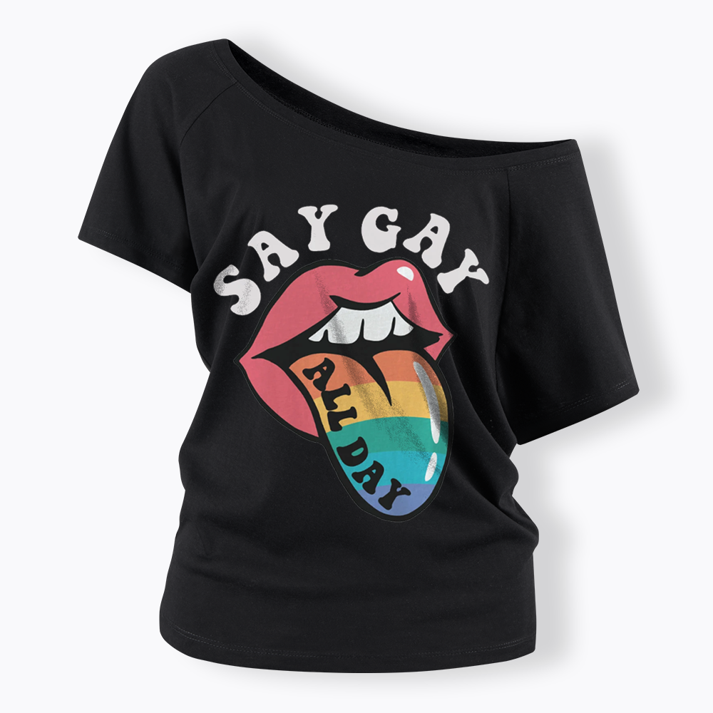 Cute Pride Off Shoulder T-shirt