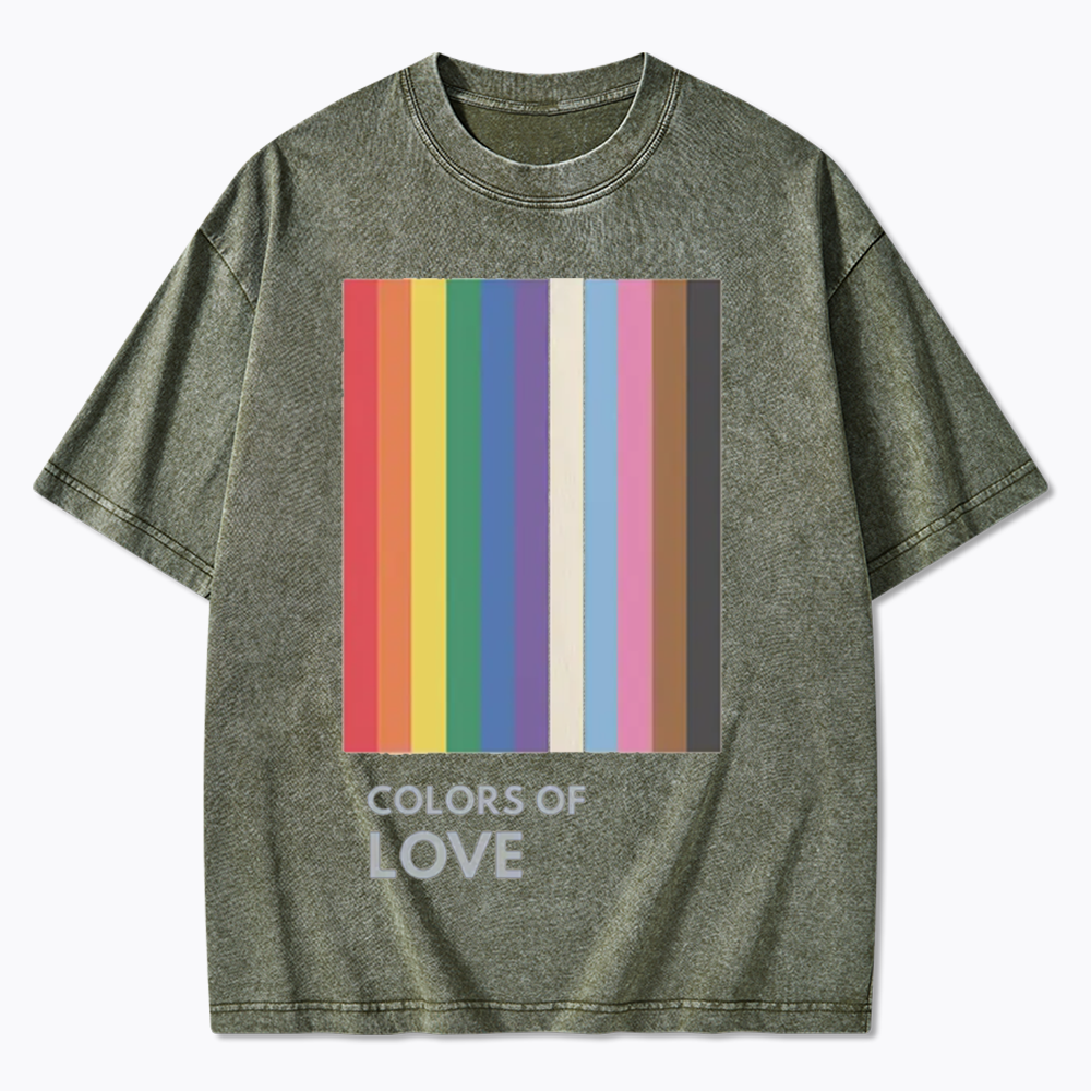 Colors of Love Washed T-Shirt