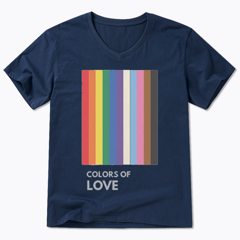 Colors of Love V-Neck Classic T-Shirt