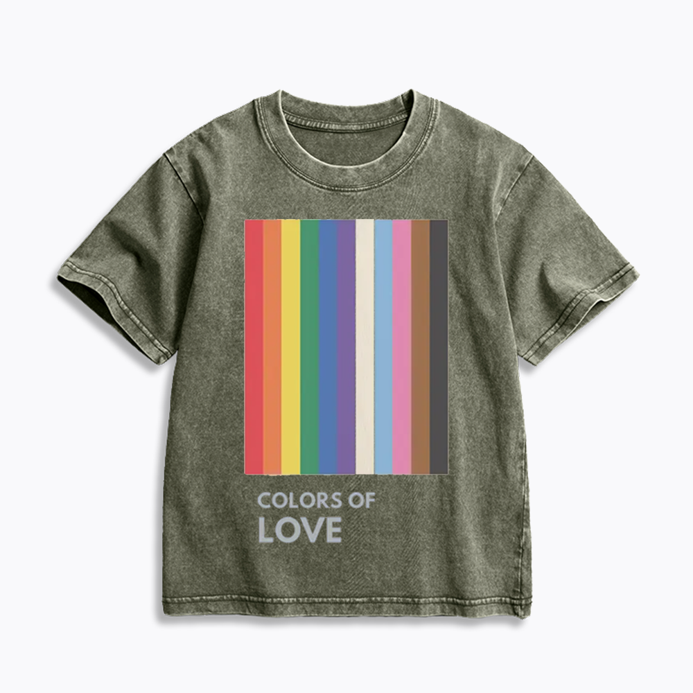 Colors of Love Kids Washed T-Shirt 