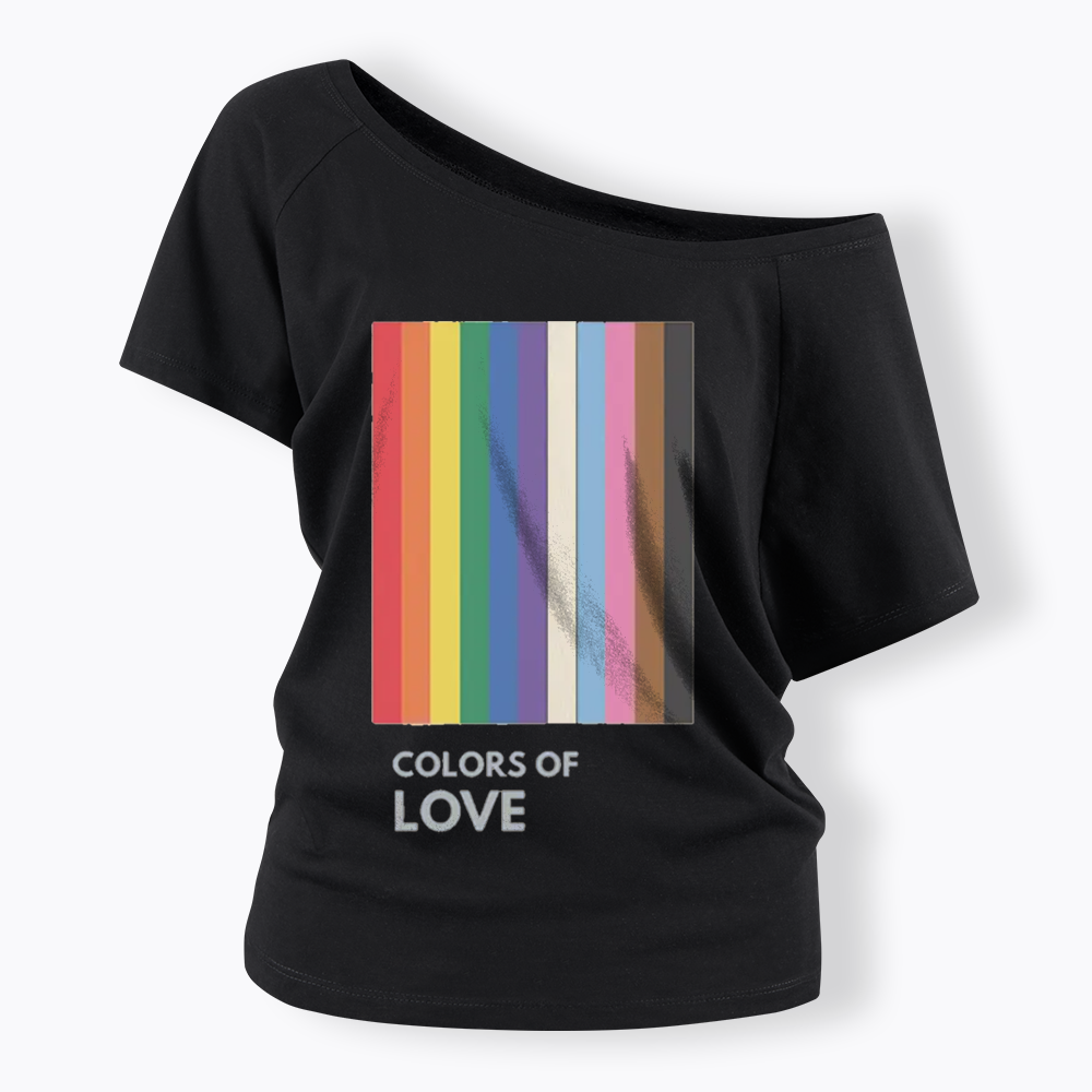 Colors of Love Off Shoulder T-shirt
