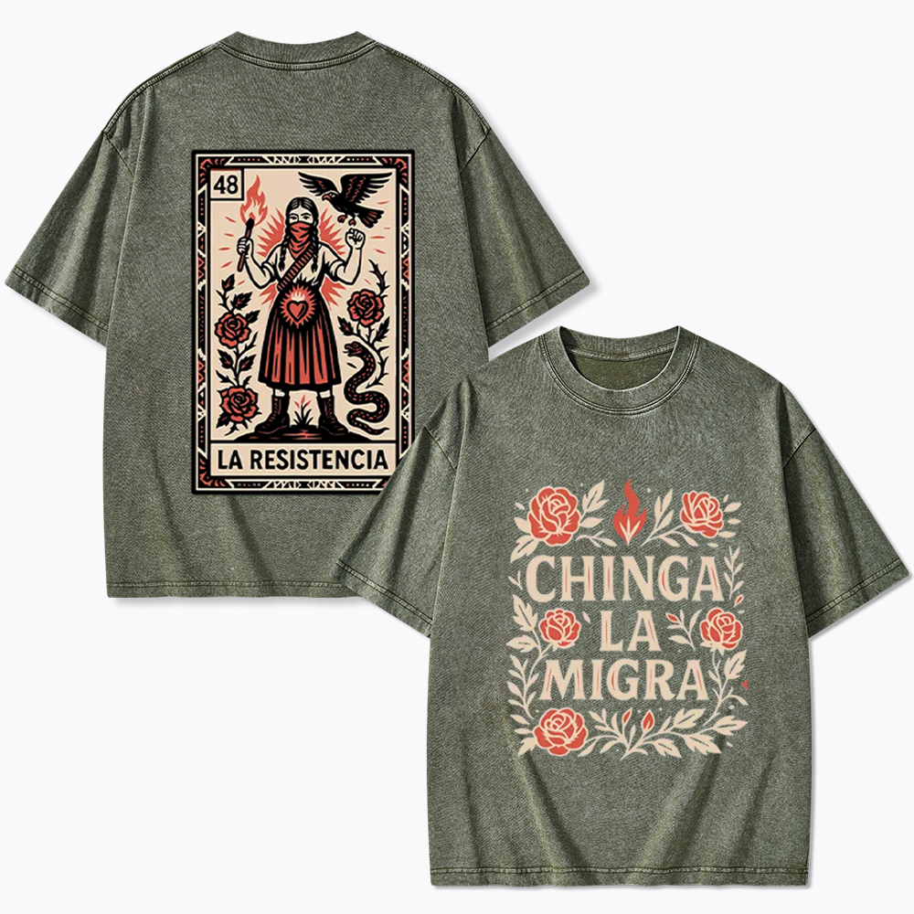 Chinga La Migra Washed T-Shirt