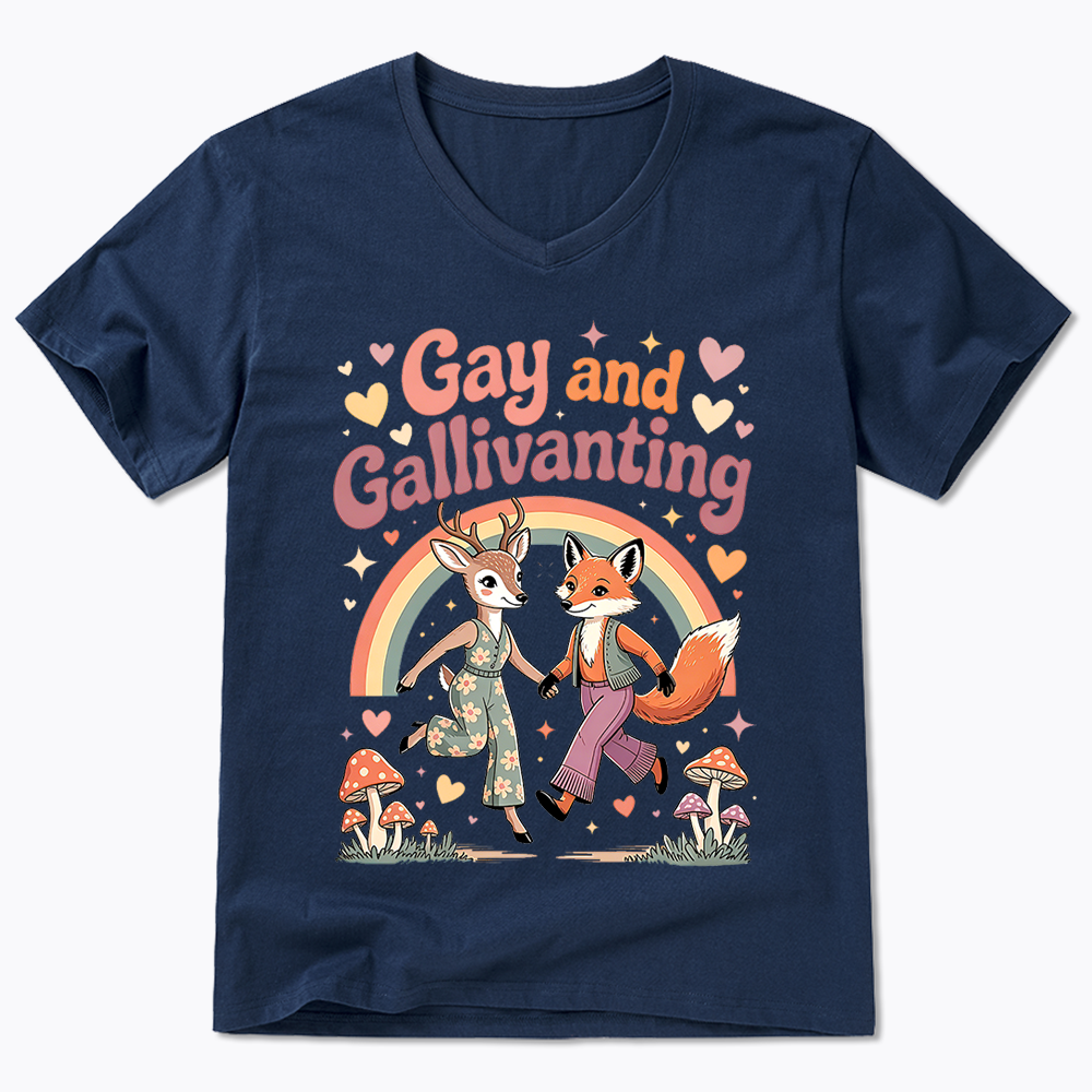 Gay and Gallivanting V-Neck Classic T-Shirt