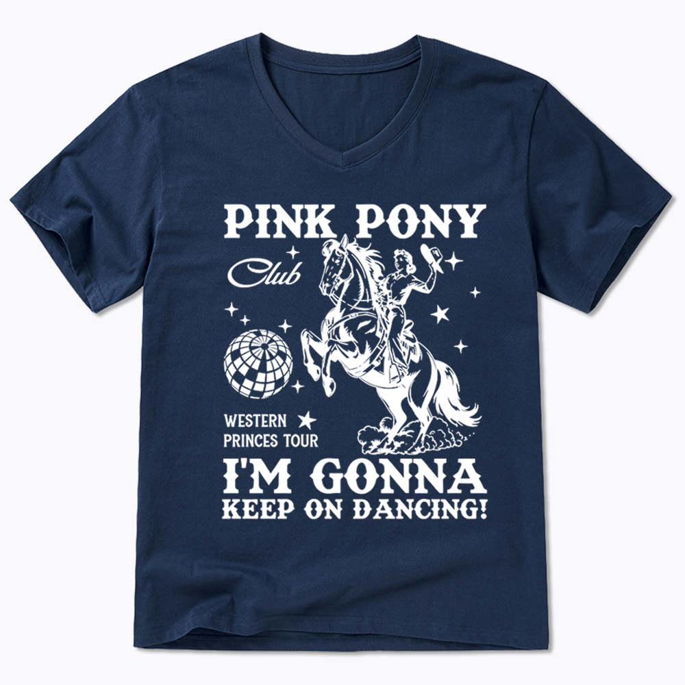 Pink Pony Club V-Neck Classic T-Shirt