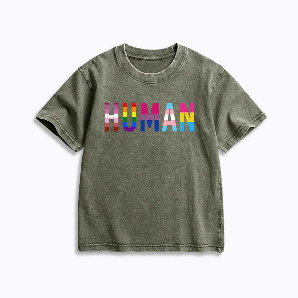Human Rights Kids Washed T-Shirt