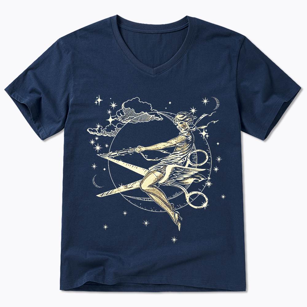 Scissors Witch Lesbian V-Neck Classic T-Shirt