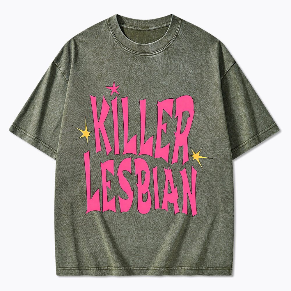 Killer Lesbian Washed T-Shirt