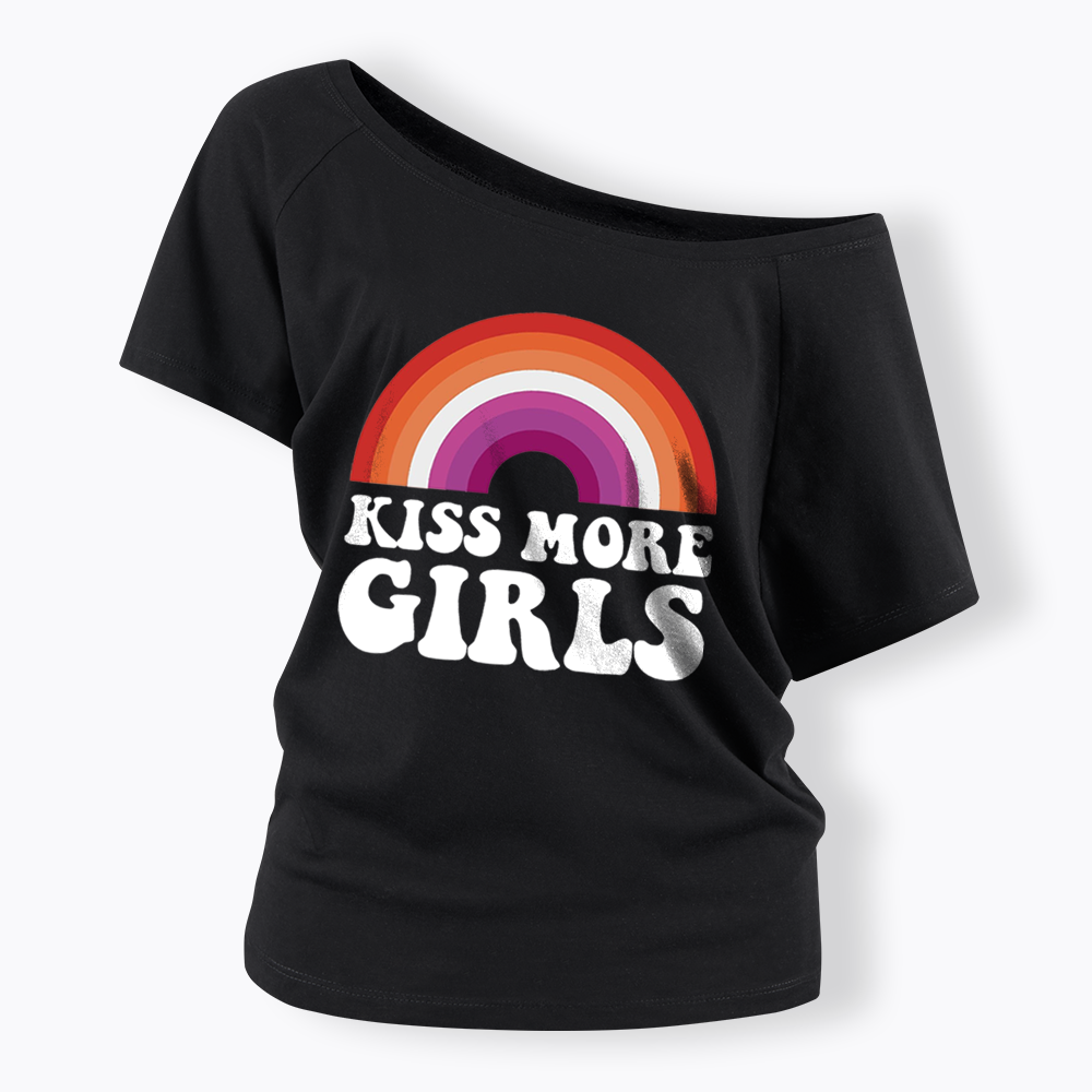 Kiss More Girls Off Shoulder T-shirt
