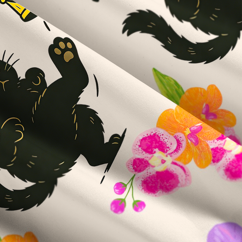 No Kings in America Black Cat Maxi Dress